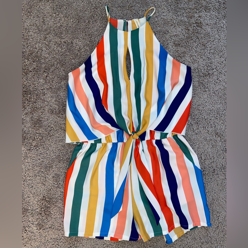 “Tyche” Rainbow Romper - image 1
